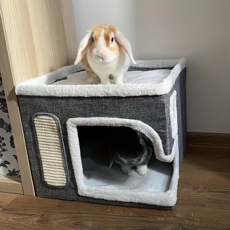 Multi-Level Hideaway Bed for Small Pets